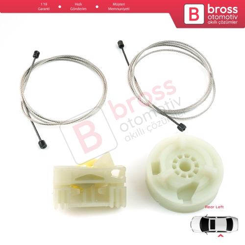 Opel Meriva MK1 A 2003-2010 93362663 İçin Arka Sol Kapı Cam Kriko Tamir Seti