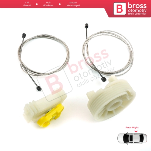 Opel Meriva MK1 A 2003-2010 93362664 İçin Arka Sağ Kapı Cam Kriko Tamir Seti