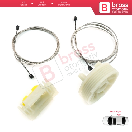 Opel Meriva MK1 A 2003-2010 93362664 İçin Arka Sağ Kapı Cam Kriko Tamir Seti