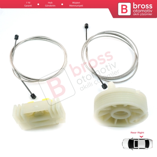 Opel Meriva MK1 A 2003-2010 93362664 İçin Arka Sağ Kapı Cam Kriko Tamir Seti