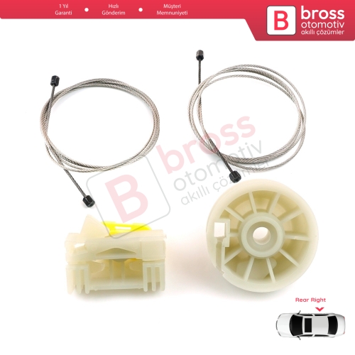 Opel Meriva MK1 A 2003-2010 93362664 İçin Arka Sağ Kapı Cam Kriko Tamir Seti