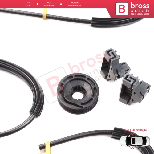 VW Polo MK3 6N1 6N2 1994-2001 2/3 Kapı 6N3837401 İçin Manuel Ön Sağ veya Sol Kapı Cam Kriko Tamir Seti