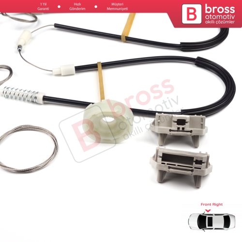 Ford Focus MK1 2000-2007 4/5 Kapı 6S4Z5423200BA İçin Elektrikli Ön Sağ Kapı Cam Kriko Tamir Seti
