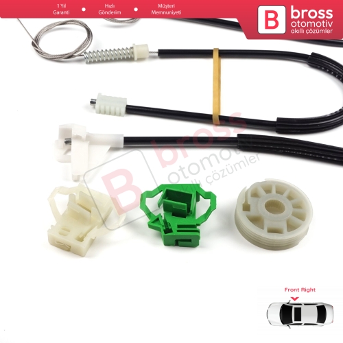 Skoda Octavia MK1 1U 1996-2000 Makyajsız Kasa 1U0837462 İçin Elektrikli Ön Sağ Kapı Cam Kriko Tamir Seti