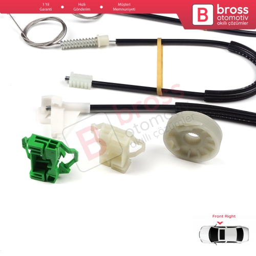 Skoda Octavia MK1 1U 1996-2000 Makyajsız Kasa 1U0837462 İçin Elektrikli Ön Sağ Kapı Cam Kriko Tamir Seti
