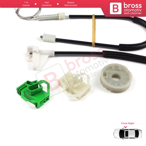 Skoda Octavia MK1 1U 1996-2000 Makyajsız Kasa 1U0837462 İçin Elektrikli Ön Sağ Kapı Cam Kriko Tamir Seti
