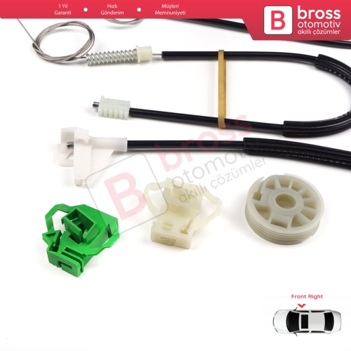 Skoda Octavia MK1 1U 1996-2000 Makyajsız Kasa 1U0837462 İçin Elektrikli Ön Sağ Kapı Cam Kriko Tamir Seti