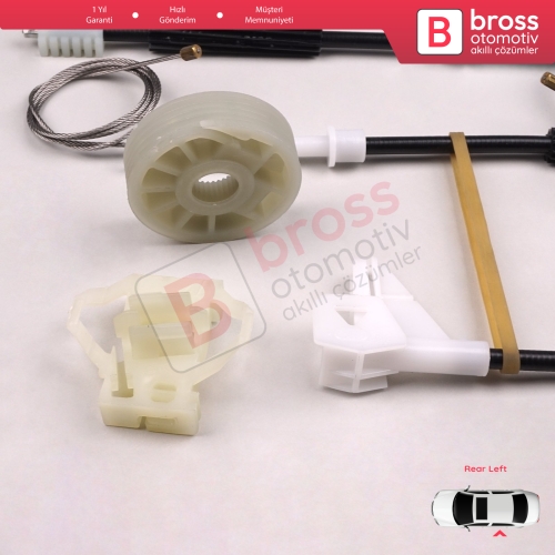 Skoda Octavia MK1 1U 1996-2000 Makyajsız Kasa 1U0839461 İçin Elektrikli Arka Sol Kapı Cam Kriko Tamir Seti