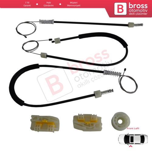 Seat Leon MK2 1P 1P1 2005-2012 5-Kapı HB 1P0837461A İçin Elektrikli Ön Sol Kapı Cam Kriko Tamir Seti