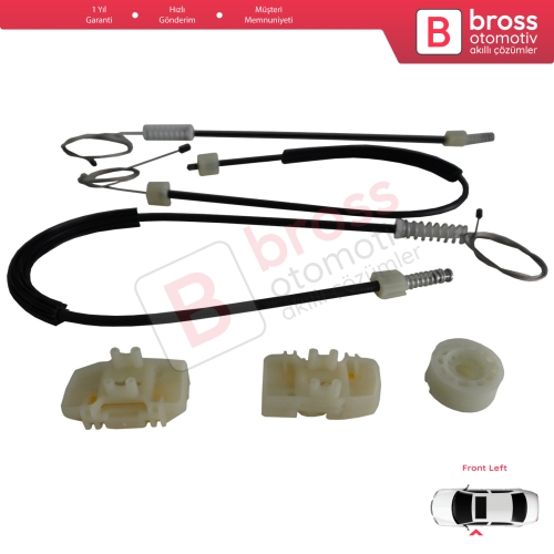 Seat Leon MK2 1P 1P1 2005-2012 5-Kapı HB 1P0837461A İçin Elektrikli Ön Sol Kapı Cam Kriko Tamir Seti