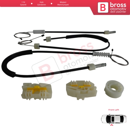 Seat Leon MK2 1P 1P1 2005-2012 5-Kapı HB 1P0837461A İçin Elektrikli Ön Sol Kapı Cam Kriko Tamir Seti