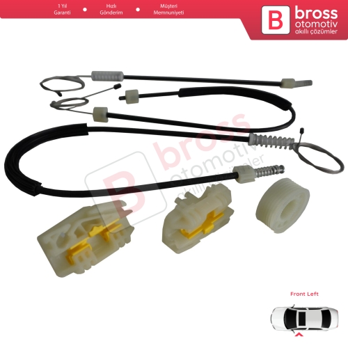 Seat Leon MK2 1P 1P1 2005-2012 5-Kapı HB 1P0837461A İçin Elektrikli Ön Sol Kapı Cam Kriko Tamir Seti