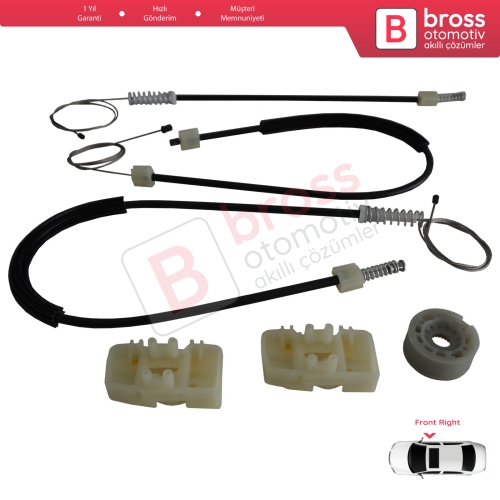 Seat Leon MK2 1P 1P1 2005-2012 5-Kapı HB 1P0837462A İçin Elektrikli Ön Sağ Kapı Cam Kriko Tamir Seti