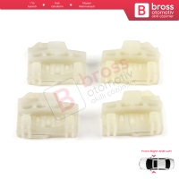 Audi A4 B5 VW Polo MK3 6N Passat B5 Skoda Superb MK1 8D0837462 İçin 4 Adet Ön Sağ Sol Cam Kriko Tamir Kılavuz Klipsi