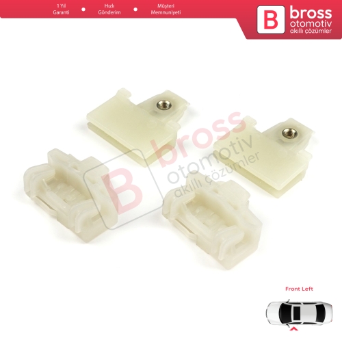 Pontiac Grand Am Sunfire 1995-2005 Oldsmobile Alero Cutlass MK6 Chevrolet Cavalier Malibu GM1350126 İçin 4 Adet Ön Sol Cam Kriko Tamir Kılavuz Klipsi
