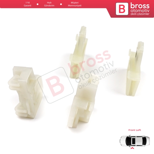 Pontiac Grand Am Sunfire 1995-2005 Oldsmobile Alero Cutlass MK6 Chevrolet Cavalier Malibu GM1350126 İçin 4 Adet Ön Sol Cam Kriko Tamir Kılavuz Klipsi