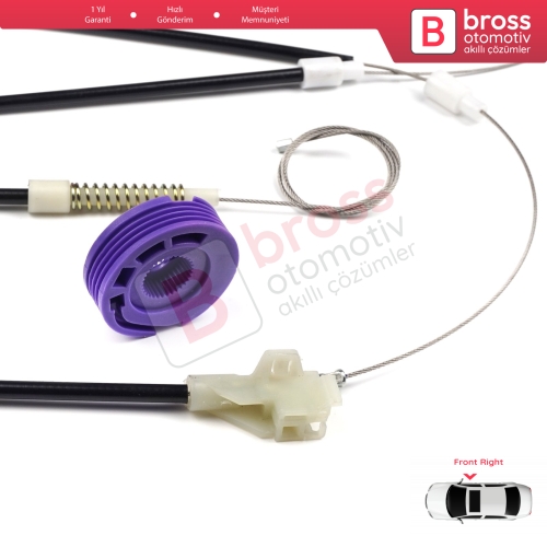 VW Golf MK3 1H1 1H5 1991-1998 5-Kapı Vento Jetta A3 1H2 1992-1999 1H0837462A İçin Elektrikli Ön Sağ Kapı Cam Kriko Tamir Seti