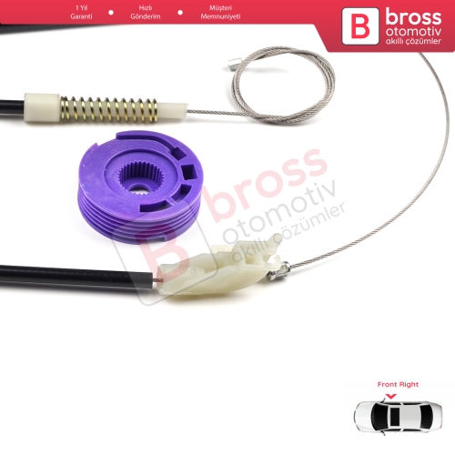 VW Golf MK3 1H1 1H5 1991-1998 5-Kapı Vento Jetta A3 1H2 1992-1999 1H0837462A İçin Elektrikli Ön Sağ Kapı Cam Kriko Tamir Seti