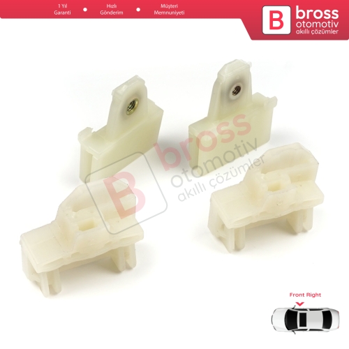Pontiac Grand Am Sunfire 1995-2005 Oldsmobile Alero Cutlass MK6 Chevrolet Cavalier Malibu GM1351126 İçin 4 Adet Ön Sağ Cam Kriko Tamir Kılavuz Klipsi
