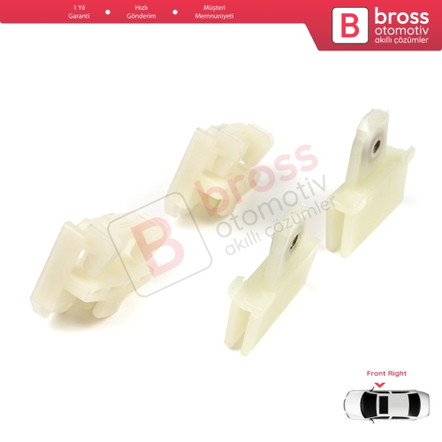 Pontiac Grand Am Sunfire 1995-2005 Oldsmobile Alero Cutlass MK6 Chevrolet Cavalier Malibu GM1351126 İçin 4 Adet Ön Sağ Cam Kriko Tamir Kılavuz Klipsi