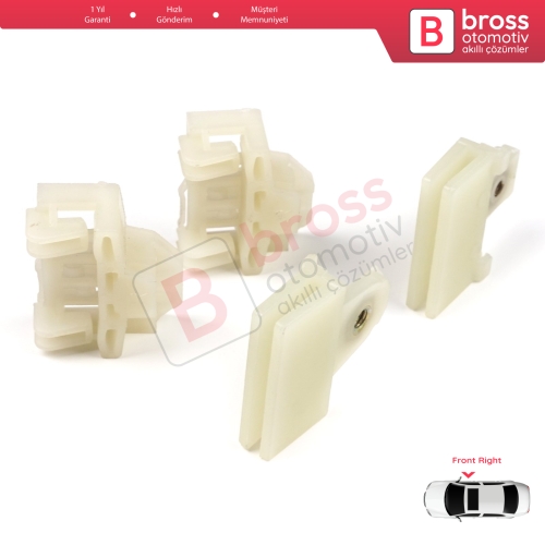 Pontiac Grand Am Sunfire 1995-2005 Oldsmobile Alero Cutlass MK6 Chevrolet Cavalier Malibu GM1351126 İçin 4 Adet Ön Sağ Cam Kriko Tamir Kılavuz Klipsi