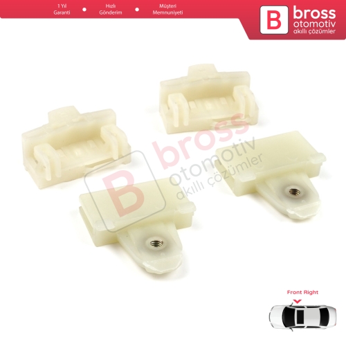 Pontiac Grand Am Sunfire 1995-2005 Oldsmobile Alero Cutlass MK6 Chevrolet Cavalier Malibu GM1351126 İçin 4 Adet Ön Sağ Cam Kriko Tamir Kılavuz Klipsi