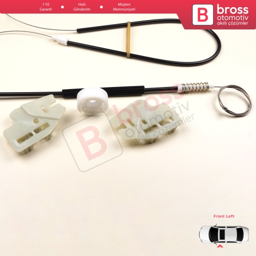 BMW 3 Serisi E46 2001-2005 4/5 Kapı Makyajlı Kasa 51337020659 İçin Ön Sol Kapı Cam Kriko Tamir Seti