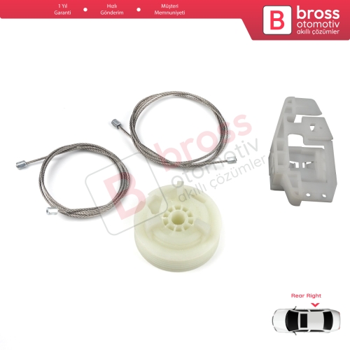 Renault Scenic Grand Scenic MK2 JM0/1 2003-2009 4/5 Kapı 8200118857 İçin Elektrikli Arka Sağ Kapı Cam Kriko Tamir Seti
