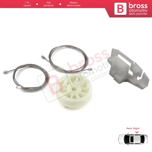 Renault Scenic Grand Scenic MK2 JM0/1 2003-2009 4/5 Kapı 8200118857 İçin Elektrikli Arka Sağ Kapı Cam Kriko Tamir Seti