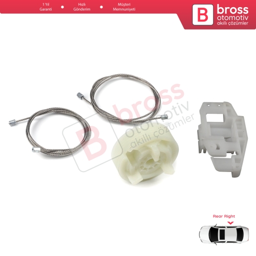 Renault Scenic Grand Scenic MK2 JM0/1 2003-2009 4/5 Kapı 8200118857 İçin Elektrikli Arka Sağ Kapı Cam Kriko Tamir Seti