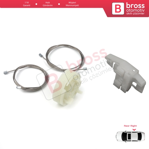 Renault Scenic Grand Scenic MK2 JM0/1 2003-2009 4/5 Kapı 8200118857 İçin Elektrikli Arka Sağ Kapı Cam Kriko Tamir Seti
