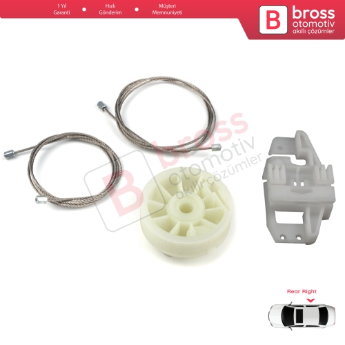 Renault Scenic Grand Scenic MK2 JM0/1 2003-2009 4/5 Kapı 8200118857 İçin Elektrikli Arka Sağ Kapı Cam Kriko Tamir Seti