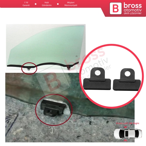 Toyota Corolla Prius Cruiser Hilux Matrix Pontiac Vibe Lexus RX İçin Kapı Cam Tutucu Taşıyıcı Kızak Klipsi