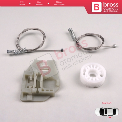 BMW 3 Serisi E46 1998-2005 4/5 Kapı 51358212099 İçin Arka Sol Kapı Cam Kriko Tamir Seti