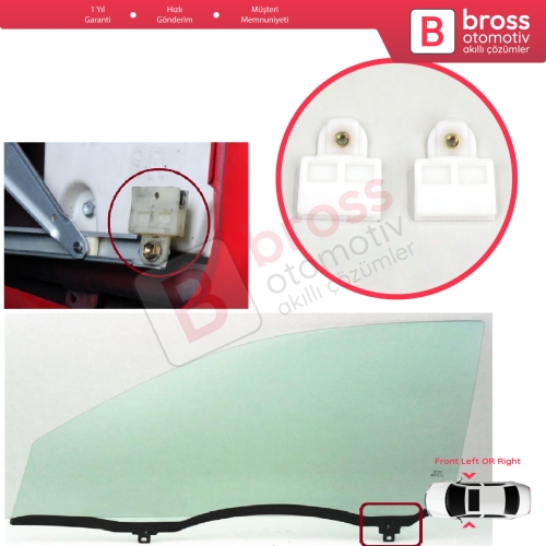 Toyota Corolla Prius Cruiser Hilux Matrix Pontiac Vibe Lexus RX İçin Kapı Cam Tutucu Taşıyıcı Kızak Klipsi