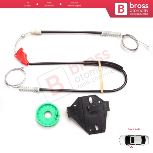 VW Transporter T4 MK4 Eurovan Caravelle 1990-2003 7D0959801 İçin Elektrikli Ön Sol Cam Kriko Tamir Seti