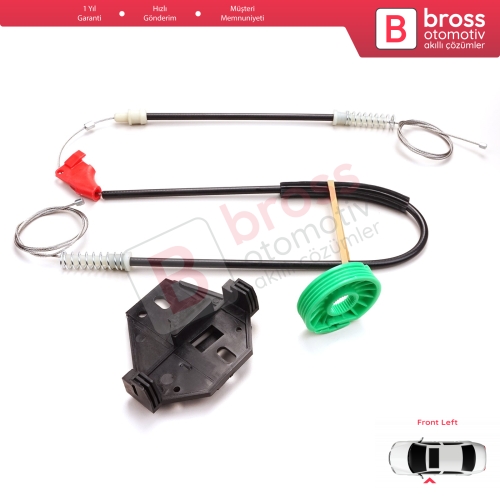 VW Transporter T4 MK4 Eurovan Caravelle 1990-2003 7D0959801 İçin Elektrikli Ön Sol Cam Kriko Tamir Seti