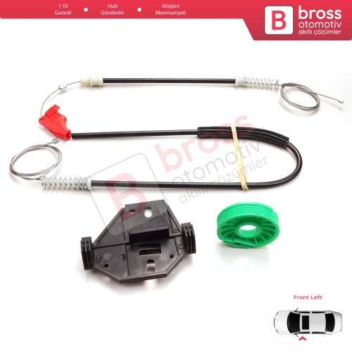 VW Transporter T4 MK4 Eurovan Caravelle 1990-2003 7D0959801 İçin Elektrikli Ön Sol Cam Kriko Tamir Seti