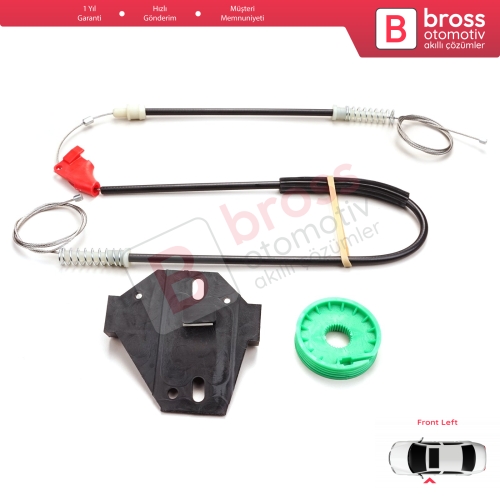 VW Transporter T4 MK4 Eurovan Caravelle 1990-2003 7D0959801 İçin Elektrikli Ön Sol Cam Kriko Tamir Seti