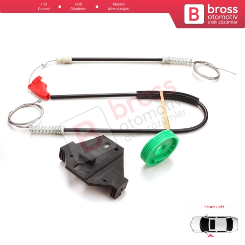 VW Transporter T4 MK4 Eurovan Caravelle 1990-2003 7D0959801 İçin Elektrikli Ön Sol Cam Kriko Tamir Seti