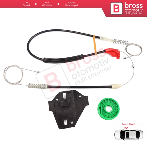 VW Transporter T4 MK4 Eurovan Caravelle 1990-2003 7D0959802 İçin Elektrikli Ön Sağ Cam Kriko Tamir Seti