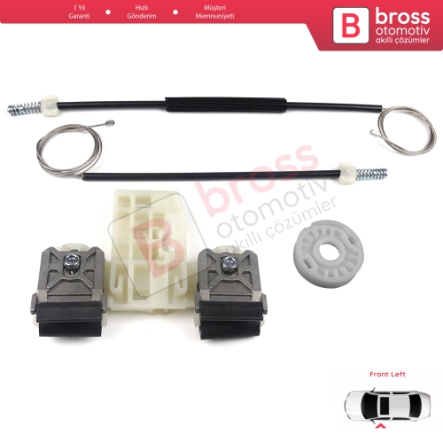 Skoda Fabia MK2 5J MG 542 545 2006-2014 5-Kapı 5J1837401 İçin Elektrikli Ön Sol Cam Kriko Tamir Seti