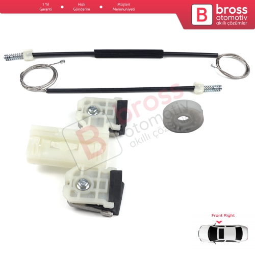 Skoda Fabia MK2 5J MG 542 545 2006-2014 5-Kapı 5J1837402 İçin Elektrikli Ön Sağ Cam Kriko Tamir Seti