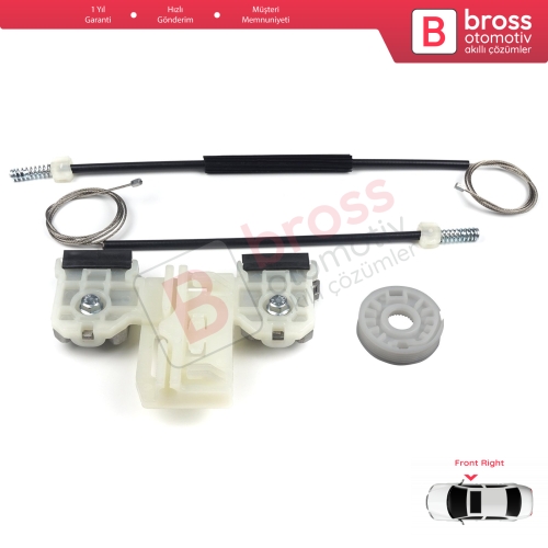 Skoda Fabia MK2 5J MG 542 545 2006-2014 5-Kapı 5J1837402 İçin Elektrikli Ön Sağ Cam Kriko Tamir Seti