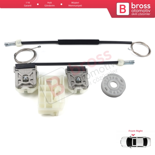 Skoda Fabia MK2 5J MG 542 545 2006-2014 5-Kapı 5J1837402 İçin Elektrikli Ön Sağ Cam Kriko Tamir Seti