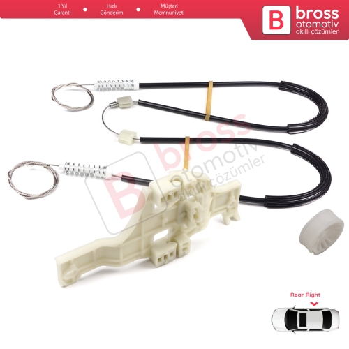 Renault Megane MK3 KZ0/1 BZ0/1 B3 2008–2017 5-Kapı 827200003R İçin Elektrikli Arka Sağ Cam Kriko Tamir Seti