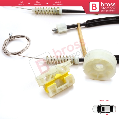 Renault Laguna MK3 X91 BT0/1 KT0/1 2007-2015 5-Kapı 827010001R İçin Elektrikli Arka Sol Cam Kriko Tamir Seti