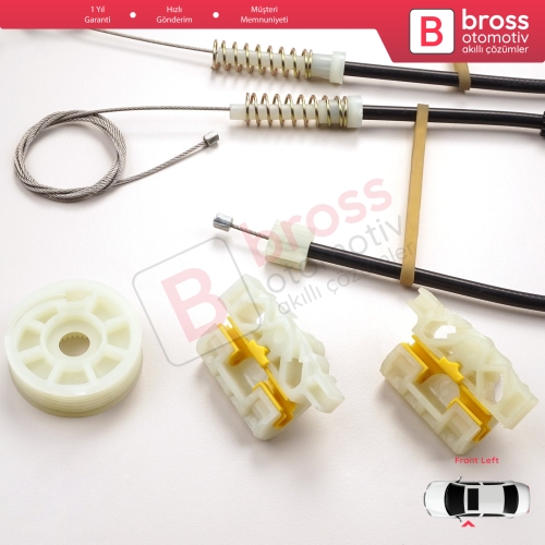 Renault Laguna MK3 X91 BT0/1 KT0/1 2007-2015 5-Kapı 807010002R İçin Elektrikli Ön Sol Cam Kriko Tamir Seti