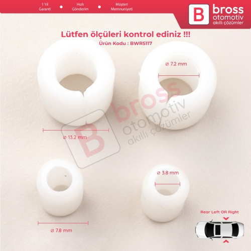 VW Skoda Seat Audi Ford Lincoln Jaguar İçin 2 Set Arka Cam Taşıyıcı Klips 22687062