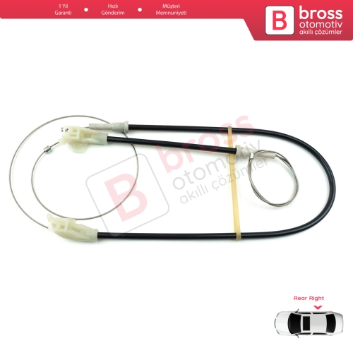 Land Rover Freelander MK1 L314 LN 1997-2006 3/5 Kapı ALR8178 İçin MANUEL Arka Sağ Kapı Cam Kriko Tamir Seti
